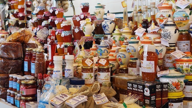 Regional products sold at market