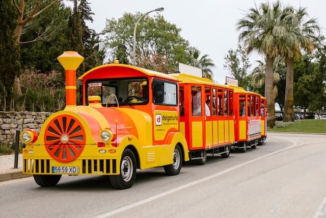 Falesia Beach Tourist train in Vilamoura