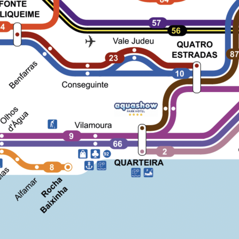Direct Bus routes from Vilamoura and Quarteira