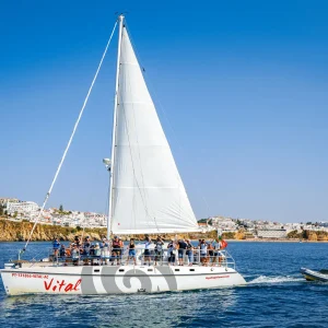 Vital Catamaran in Vilamoura on a Sunset Trip