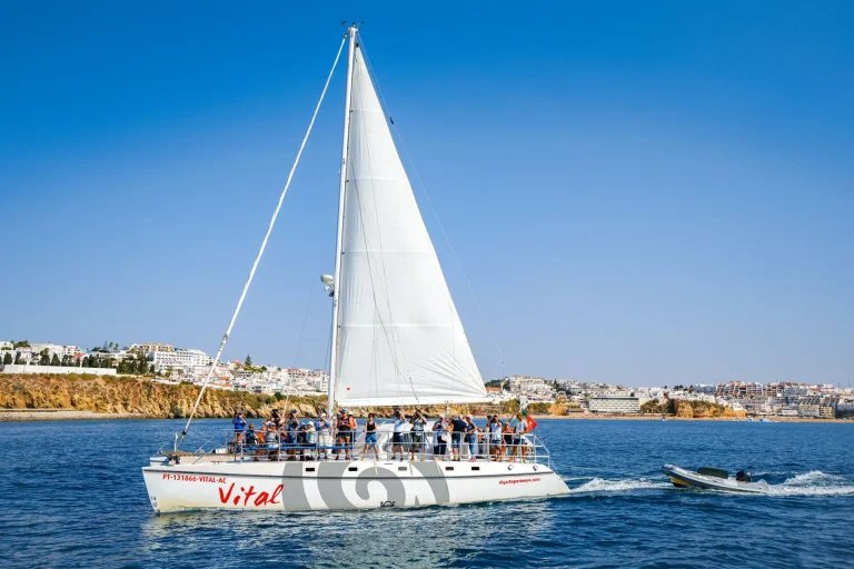 Vital Catamaran in Vilamoura on a Sunset Trip